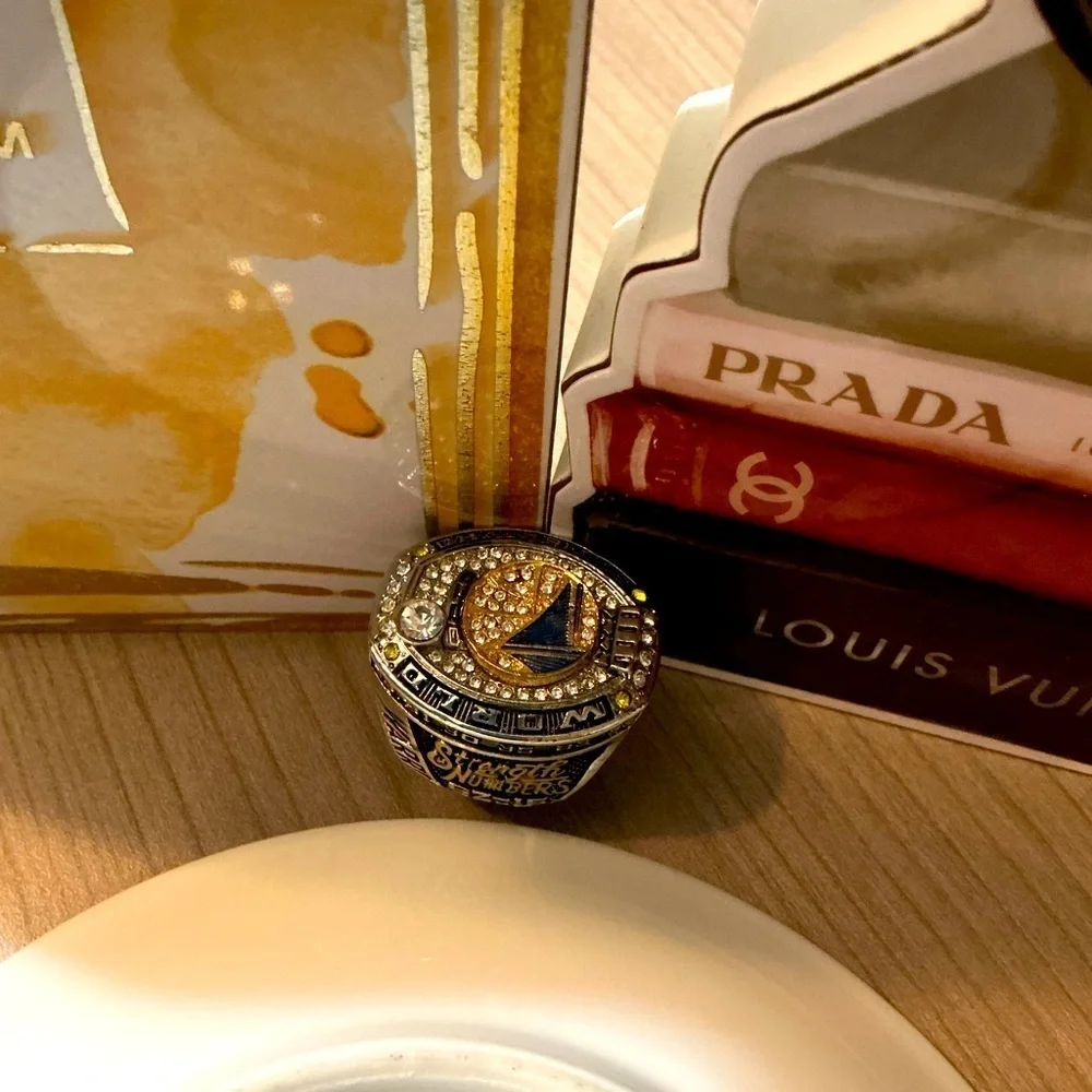 Golden State warriors  Gold and Silver Statement Ring. Seth curry #30